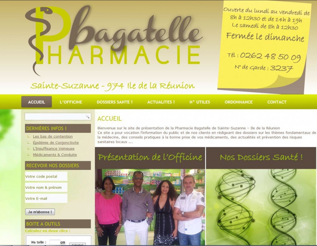 Pharmacie Bagatelle| Création site web